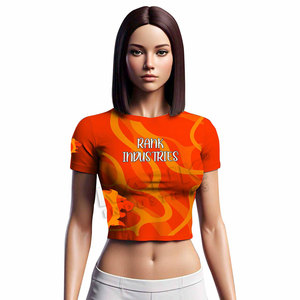2026 Cotton Fabric Private Label <b>Women</b> Crop Top T-<b>Shirts</b> Street Wear <b>Women</b> Crop Top T-<b>Shirts</b> In Stock <b>Women</b> Crop Top T-<b>Shirts</b> - Product Image 1