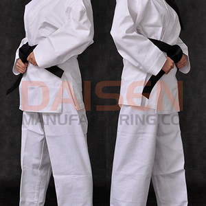 Uniforme de Karate Blanco para Hombre con Cinturón Naranja, Corte Regular, Algodón Resistente, Uniforme de Artes Marciales, Talla Adulto - Product Image 4