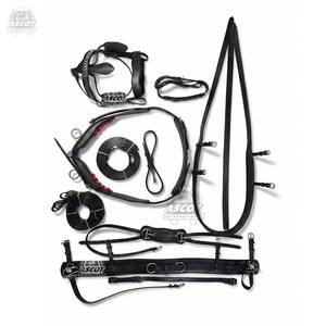 Arnés completo de cuero 100% para caballo Diplomat Pair, para conducción, en negro y marrón, al por mayor - Product Image 2