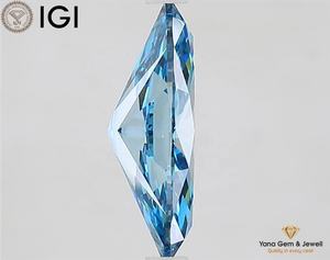 Diamante de Corte Marquesa de 2.00 Quilates, Color Azul Intenso, Claridad VVS2, Cultivado en Laboratorio CVD, con Certificado IGI para Joyería de Boda - Product Image 3