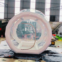 Dôme gonflable commercial en PVC de qualité export pour événements, tentes de fête, ballons transparents pour enfants, imprimé UV blanc, électrique