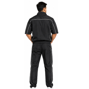 <b>Men</b> Nylon Tracksuit Casual Sportswear Set Lightweight Wind Resistant <b>Jacket</b> and Pants OEM ODM Factory Supplier - Product Image 3