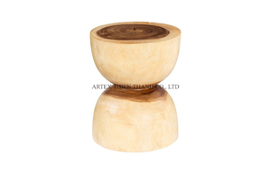 Luxury Finish Solid Wood <b>Stool</b> Handmade Natural Wooden Side Table Rustic Home Furniture Wholesale Factory Direct OEM - Product Image 2
