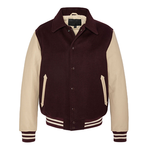 Chaqueta de Béisbol Varsity para Hombre, Invierno 2025, 100% Lana, Transpirable, Resistente al Viento, Logotipo Frontal, con Servicio OEM ODM - Product Image 1
