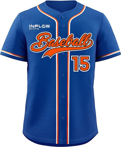 Camiseta de Béisbol, Uniforme Sublimado con Logotipo Bordado, para Béisbol y Sóftbol, Tallas Grandes, Estampado - Product Image 1
