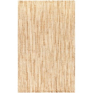 Alfombras Nomadic Threads Beige Marrón con Patrón Geométrico, Tejido Plano de Yute y Cáñamo, Hechas a Mano, Ecológicas, Antideslizantes, para Hogar, Dormitorio, Sala de Estar - Product Image 1
