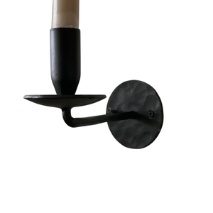 Support mural double bras en fer noir pour bougies, idéal pour la décoration murale de la maison, des mariages et des lumières de Noël - Product Image 4