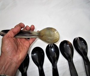 Best Quality Natural Buffalo Horn Flatware Spoon <b>Set</b> Eco-Friendly <b>Coffee</b> Tea <b>Wine</b> Utensils Kitchenware <b>Dinnerware</b> Horn Spoons - Product Image 4