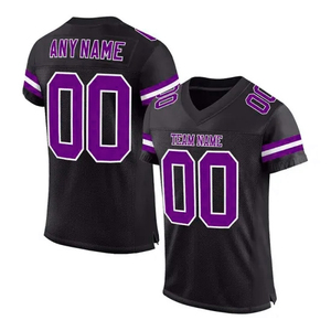Men's Modern American Football Jersey Short Sleeve Breathable Quick Dry UV Protection 100% Polyester V-neck <b>Athletic</b> Team Shirt - Product Image 3