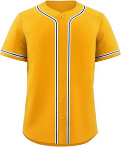 Uniforme de Béisbol de Manga Corta de Fabricación Profesional, Ropa Deportiva para Equipos, Uniforme de Béisbol Cómodo de Corte Regular - Product Image 1
