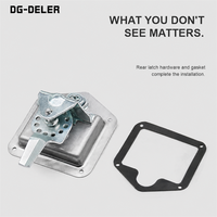 DG-DELER Poignée de compression pliante à 2 touches en acier inoxydable poli miroir pour remorque, loquet de panneau à palette, qualité ANSI