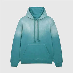 Sweat à capuche OEM unisexe coupe-vent dégradé délavé à l'acide avec logo frontal, couleur unie, polyester/coton, haute qualité pour l'hiver - Product Image 5