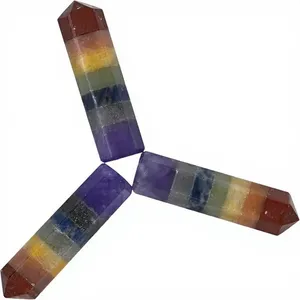 Cristal de Arcoíris Natural Pulido con Punta Única Terminada, 7 Chakras, Gemas de Cristal al por Mayor para Artesanía - Product Image 3