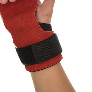 Custom Logo High Quality Weight Lifting Grips with Wrist <b>Band</b> High Quality Cowhide Leather Customized Color Lifting Grips - Product Image 5