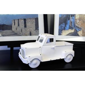 Decorative <b>Storage</b> Box 6.5"H White Metal Truck <b>Crate</b> 12"L X 6"W - Product Image 3