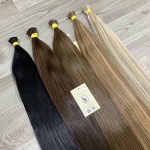 Drop Shipping Double Drawn Keratin Bond I Tip Extensions de cheveux humains russes droits naturels - Product Image 6