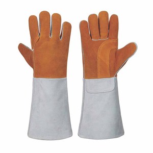 Gants de soudage en cuir de vachette pleine fleur de haute qualité, résistants à la chaleur et aux étincelles, pour la lutte contre les incendies et le barbecue, vente en gros - Product Image 4