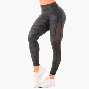 Wholesale Women's Mid Waist <b>Thick</b> <b>Leggings</b> Customizable Color Breathable Knitted Spandex/Nylon Fitness Yoga Gym <b>Leggings</b> - Product Image 2