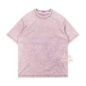 T-shirt surdimensionné en coton délavé à l'acide pour homme, style streetwear vintage, été - Product Image 1