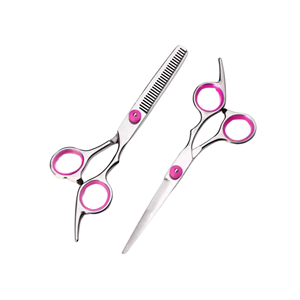 Ciseaux de barbier pliables professionnels personnalisés pour droitiers, logo personnalisé, lames en acier inoxydable 4Cr13 affûtées, coiffure - Product Image 1