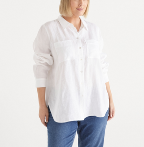 Camisa de Mujer 100% Algodón, para Uso en Exteriores, Verano, Manga Larga, Lisa, Multicolor, Corte Holgado, con Botones, Venta al Por Mayor Directa de Fábrica, Personalizable - Product Image 1