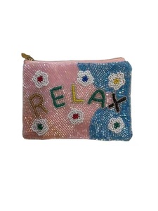 Porte-monnaie floral perlé au design unique, pochette zippée en perles de rocaille blanches, portefeuille multicolore à fleurs, porte-cartes, perles de verre, modèle unique - Product Image 5