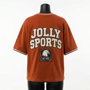 Camiseta Premium de Algodón Jersey 220 GSM para Mujer, Talla Grande, Color Naranja Quemado, Estilo Urbano, Estampado Gráfico, Parche con Logotipo Personalizado, Camiseta de Secado Rápido - Product Image 6