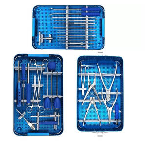 Instrumental Quirúrgico Ortopédico Manual de Alta Calidad, Sistema de Tornillos Pediculares Espinales, Juego de Instrumentos Quirúrgicos de Acero Inoxidable Alemán - Product Image 1