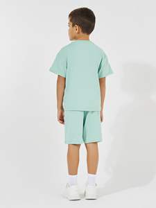 Conjunto de Verano para Niños de Manga Corta 100% Algodón con Estampado Personalizado, Conjunto de Camiseta y Pantalones Cortos para Niños y Niñas, Ropa Infantil de Dos Piezas - Product Image 6