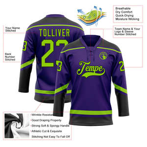 Maillot de hockey par sublimation, 100 % polyester, décontracté, à manches longues, pull sportif avec design personnalisé pour les équipes - Product Image 4