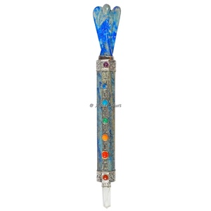 Wholesale Semi-Precious Stone Lepidolite 7 Chakra Healing Stick <b>Wand</b> Feng Shui Style Agate Type - Product Image 5