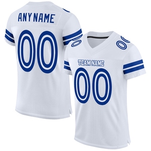 Vente en gros directe OMMIZ INDUSTRY Maillot de football authentique personnalisé blanc bleu marine-bleu poudre en maille - Product Image 5