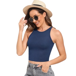 Tops de Verano para Mujer al por Mayor, 100% Algodón, Ligeros, Cortos, sin Mangas, Ajustados, Transpirables y Personalizables - Product Image 1