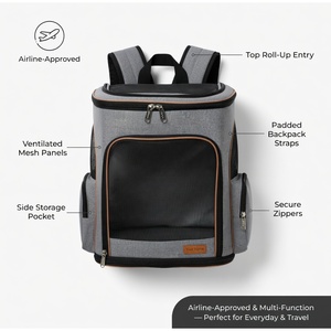 Lekereise Expandable Pet Carrier <b>Backpack</b> OEM/ODM Wholesale Airline Approved <b>Foldable</b> Travel Bag for Small Dogs and Cats - Product Image 1