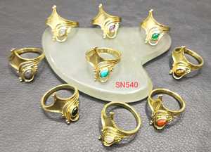 Imitation Bohemia Christian <b>Cluster</b> Rings Gold Plated Unisex Jewelry Wholesale Factory Price Gift - Product Image 3