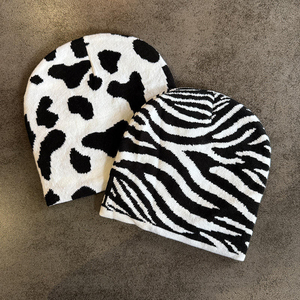 Bonnet en acrylique uni avec revers tricoté et logo personnalisé, motif écossais numérique, idéal pour les voyages - Vente en gros - Product Image 6