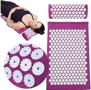Ensemble de tapis et d'oreiller de massage par acupression en ABS et coton, écologique, avec logo personnalisé, pour le fitness, marque privée, vente en gros - Product Image 2