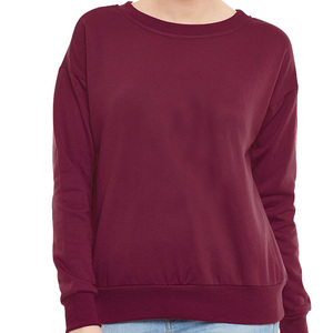 เสื้อสเวตเชิ้ตคอกลมแขนยาวผ้าเทอร์รี่คุณภาพสูงสำหรับผู้หญิง ขายส่ง ปรับแต่งได้ ผ้าฝ้าย 100% ซักแล้ว ผลิตโดย HAIDIIII SPORTS - Product Image 2