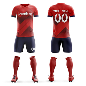 Conjunto de Camiseta de Fútbol Personalizada para Hombre, Verde y Negro, Cuello en V, Manga Corta, Poliéster que Absorbe la Humedad, Nombre del Equipo Impreso - Product Image 5
