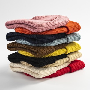 Manufacture Custom Plain Color Casual Rib Knit Skull Hat <b>Men</b> Cuff Beanie <b>Cap</b> New <b>Winter</b> Warm Woven Bini Hat <b>for</b> <b>Winter</b> - Product Image 3