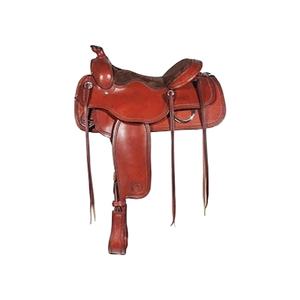 Sillín de doma de caballo marrón de proveedor de confianza Cuero genuino de estilo occidental con monturas fabricadas en árboles de plástico - Product Image 1