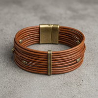 Natürliches Braunes Lederband 2mm Premium-Qualität Langlebige 100m Rolle Schnur DIY Handwerk Armband Halskette Zubehör Excel Exports