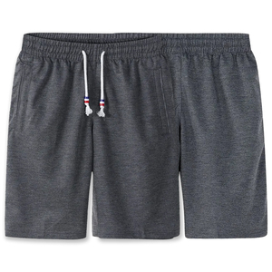 Pantalones Cortos Bermuda de Algodón para Hombre, Color Sólido, Cintura Media Elástica, Estilo Casual, Tejido de Punto, Diseño Transpirable - Product Image 4