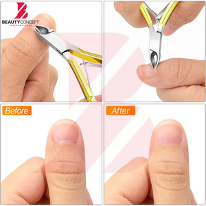 ชุดกรรไกรตัดหนังกำพร้าแบบมืออาชีพสำหรับขายส่ง สีทองเคลือบสีรุ้ง ทำจากสแตนเลส ด้ามจับตามหลักสรีรศาสตร์ ป้องกันสนิม คมกริบ - Product Image 5