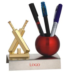 Premium Metal Cricket Theme Promotional Table Top Desktop Display Unique Sports Enthusiast Ornament Office Workspace Decor - Product Image 2