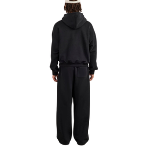 Mens <b>Two</b> <b>Piece</b> Hooded Tracksuit Pullover Hoodie Kangaroo Pocket Elastic Waist Wide Leg Trousers Relaxed Casual <b>Lounge</b> Outfit <b>Set</b> - Product Image 2