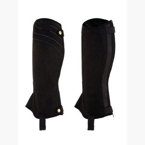 Chaps d'équitation demi-longueur en cuir de vachette véritable de haute qualité, équipement équestre, prix abordable - Product Image 3