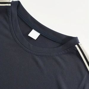 Conjunto Deportivo Informal Transpirable de Verano para Gimnasio, Correr, Trotar, Camiseta de Compresión para Hombre, Pantalones Cortos de Punto de Secado Rápido para Entrenamiento - Product Image 3