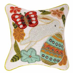 Housse de coussin perlée à motif floral de haute qualité, housses de coussin décoratives perlées pour canapé, lit et décoration intérieure - Product Image 2