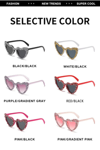 2025 Retro <b>Heart</b>-Shaped Pearl Frame Sunglasses Women Fashion Pink Eyewear Trending Men Cat Eye Sun <b>Glasses</b> Beach Shades UV400 - Product Image 5